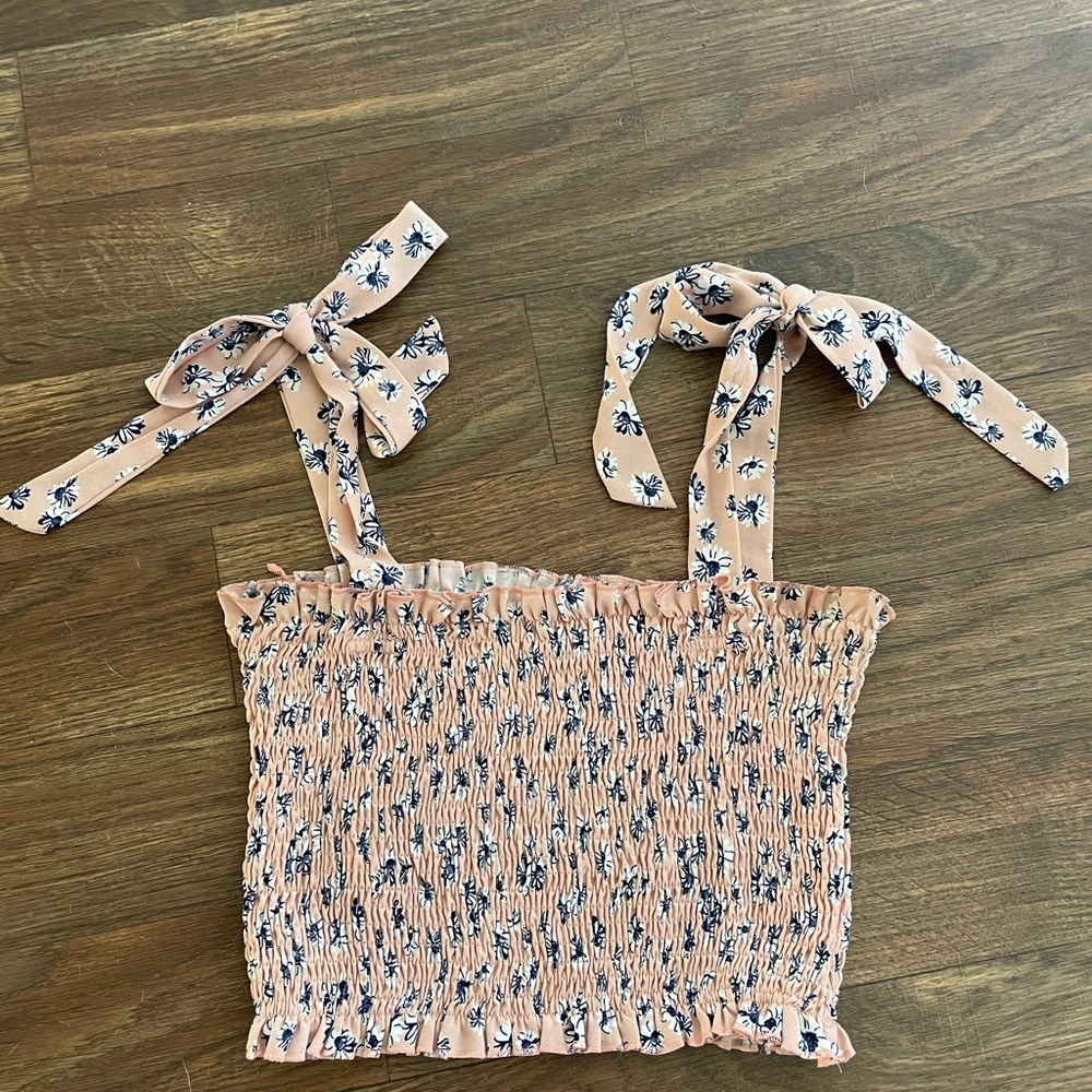 Pink floral tank